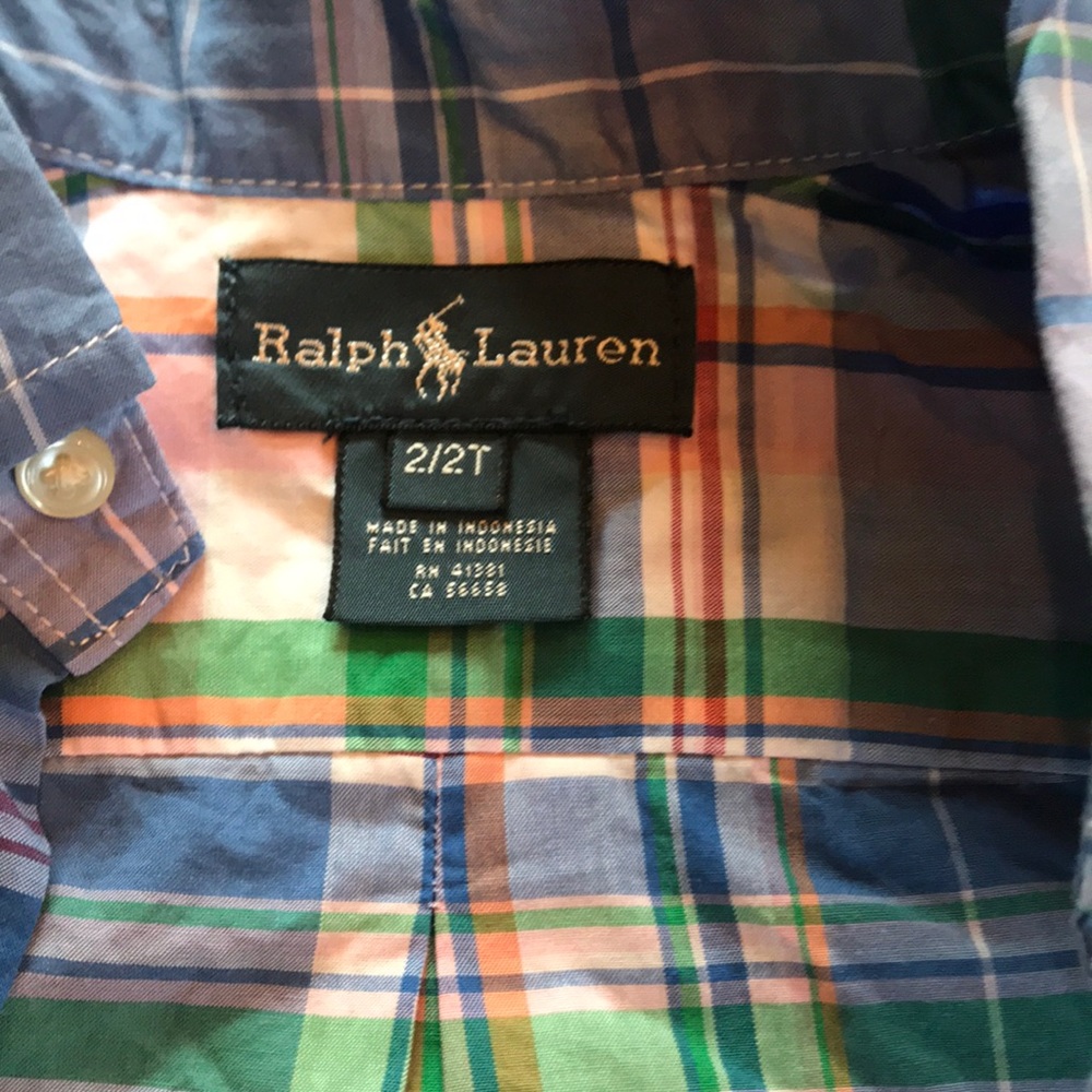 NWT Authentic multi color Ralph Lauren button down - Picture 2 of 7
